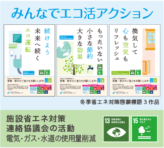 施設省エネ対策 連絡協議会の活動 電気・ガス・水道の使用量削減