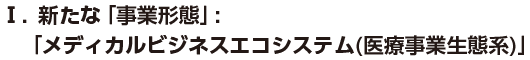 新たな「事業形態」：「メディカルビジネスエコシステム（医療事業生態系）」