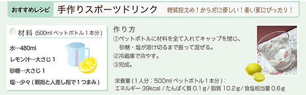 手作りスポーツドリンク