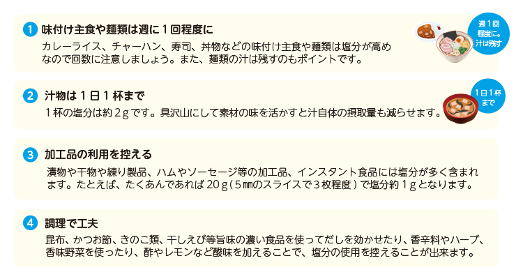 減塩食に慣れましょう