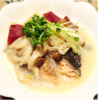 鮭とさつま芋のミルク煮