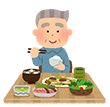 主食・主菜・副菜を組み合わせたバランスの良い食事をとりましょう