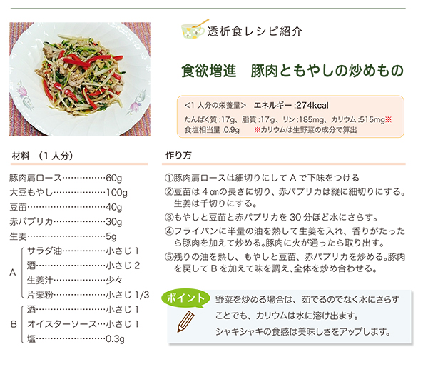 食欲増進 豚肉ともやしの炒めもの