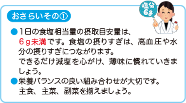 ①減塩について