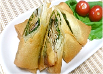透析食レシピ紹介 さば缶の春巻き揚げ