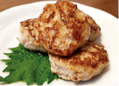 透析食レシピ紹介 混ぜて焼くだけ 簡単鶏肉つくね