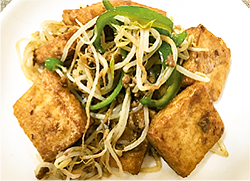 透析食レシピ紹介 厚揚げと野菜のさっぱり炒め