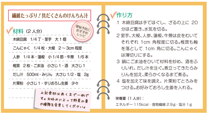 繊維たっぷり!!具だくさんのけんちん汁