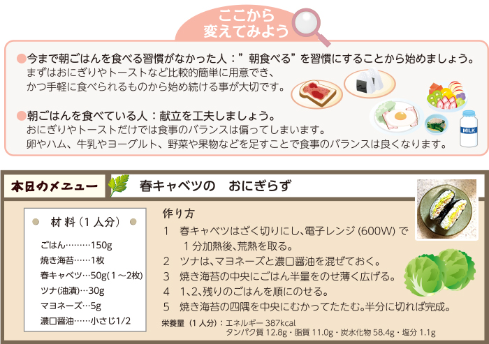 春キャベツのおにぎらず