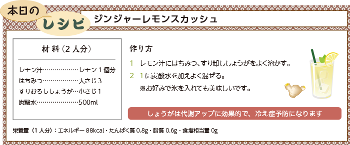 ジンジャーレモンスカッシュ