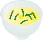 豆苗かき玉汁
