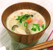 なめらか豆乳味噌汁