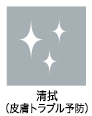 病院ケアスタッフ（看護助手）の業務アイコン　清拭(皮膚トラブル予防)